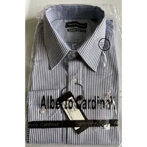 Alberto Cardini Lavender Button-Down Long Sleeve Dress Shirt Men’s Size 16.5